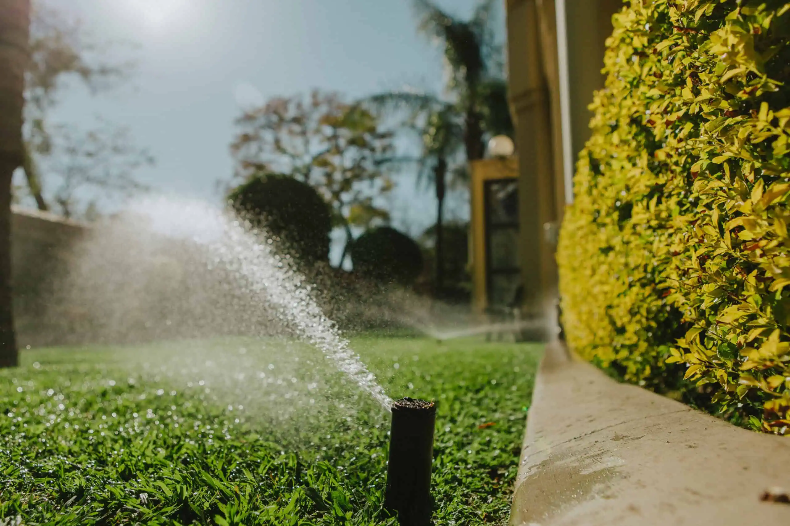 Sprinkler system installation by GFG Remodeling for efficient lawn watering. Expert landscaping serv.